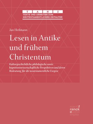 cover image of Lesen in Antike und frühem Christentum
